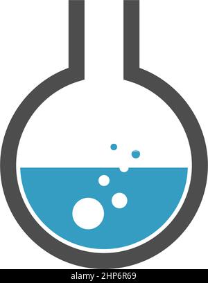Science bottle lab logo icon design template Stock Vector