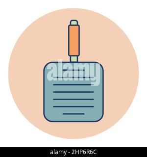 Grill pan vector icon. Kitchen appliance Stock Vector