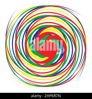 Bright Spiral Colors Stock Vector