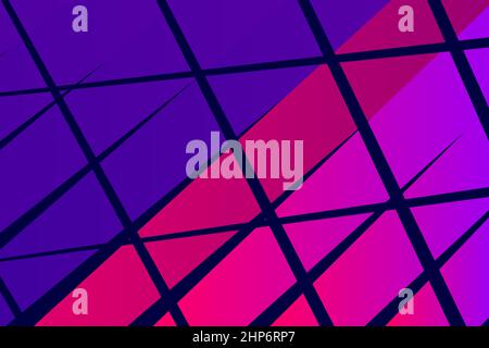 Minimal cover graphic, copy space design. Neon pink blue retro gradient color. Abstract texture geometric shapes lines pattern. Striped trendy background. Artistic simple modern template vector banner Stock Vector