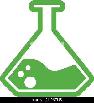 Science bottle lab logo icon design template vector Stock Vector