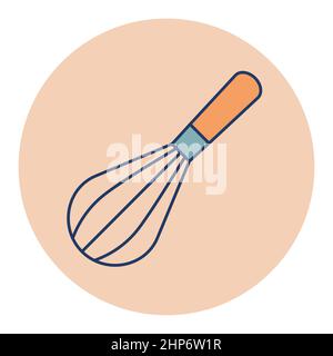 Balloon whisk for mixing and whisking vector icon Stock Vector