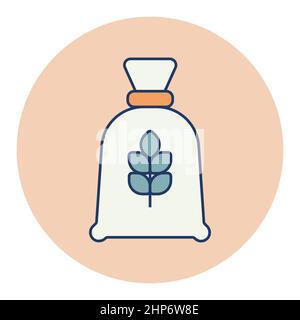 Bag flour vector icon. Kitchen appliance Stock Vector