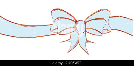 Blue Ribbon and Bow Stock Vector