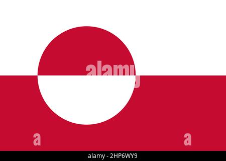 Flag of Greenland Stock Vector