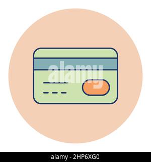 Credit card vector flat icon. Online payment Stock Vector