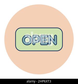 Open Vector icon on white background Stock Vector