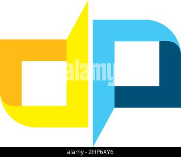 dp letter  icon illustration vector design Stock Vector