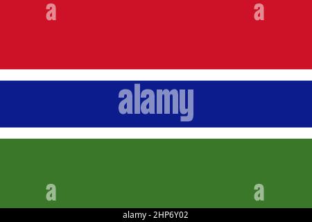 Flag of Gambia Stock Vector