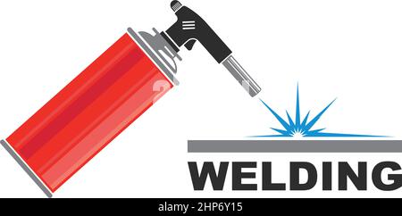 gas torch bottle icon vector illustration design template Stock Vector