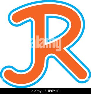 jR letter icon business vector design Stock Vector