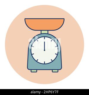 Scales vector icon. Kitchen appliance Stock Vector