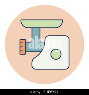 Electric meat grinder vector icon Stock Vector