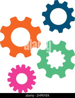 Gear  Template vector icon illustration Stock Vector