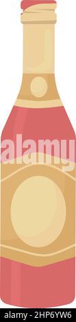 Bottle of champagne semi flat color vector object Stock Vector