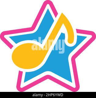star music note vector illustration icon Stock Vector