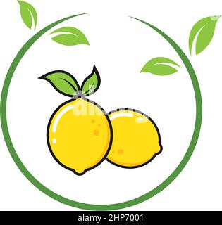 lemon  fruit  vector  illustration concept  design Stock Vector