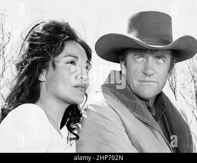 Photo of Miriam Colon and James Arness from the television series Gunsmoke Stock Photo
