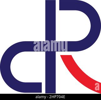 DR letter logo icon illustration vector Stock Vector