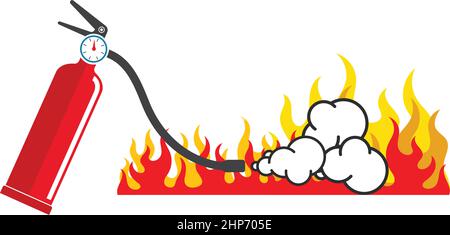 fire extinguisher vector icon illustration design template Stock Vector