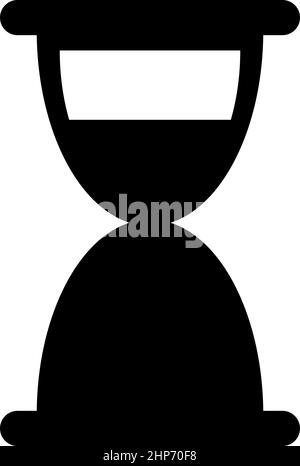 Hourglass sand clock antique icon black color vector illustration flat style image Stock Vector