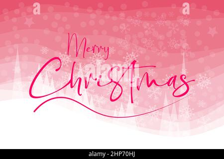 We wish you a merry christmas - handwritten lettering. Festive modern vector /EPS design for card, poster, banner, label etc Stock Vector