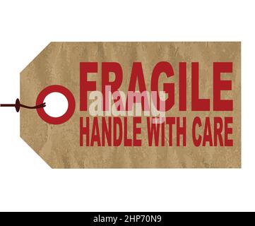Fragile Handle With Care Tag Stock Vector