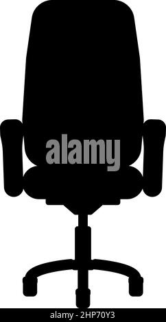 Office chair recliner icon black color vector illustration flat style image Stock Vector