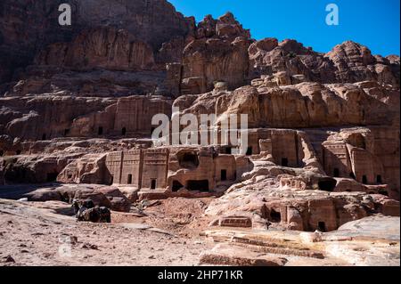 The Street of Facades, Petra, Jordan Stock Photo
