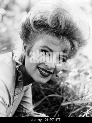 Publicity photo of Amanda Blake as Kitty Russell from the television program Gunsmoke Stock Photo