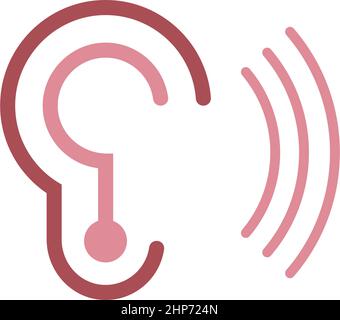 Ears logo icon flat design template Stock Vector