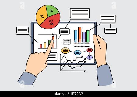 Business data and statistics concept Stock Vector