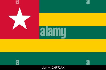 Abstract Flag of Togo Stock Vector