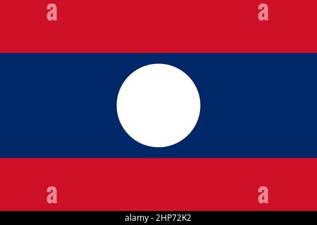 Abstract Flag Laos Stock Vector