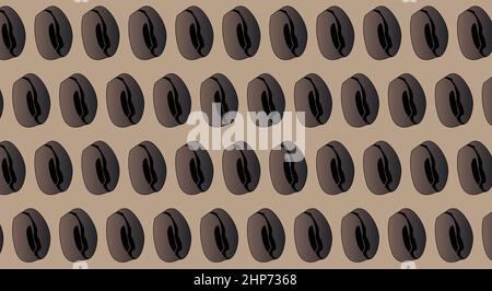 Coffee Bean Seamless Background.eps Stock Vector