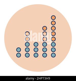 Equalizer, frequency with dots vector icon Stock Vector