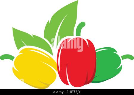 bell peppers icon vector illustration design template Stock Vector