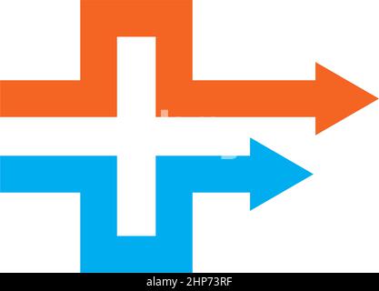 cross medical arrow  icon  vector illustration design Stock Vector