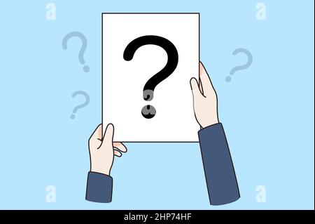Question doubt and asking concept. Stock Vector