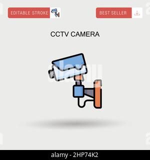 Cctv camera Simple vector icon. Stock Vector