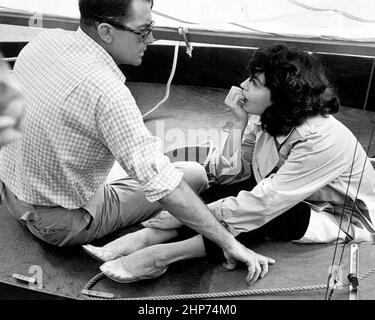 Gregory Peck and Ava Gardner publicity photo for the film On the Beach ca. 1959 Stock Photo