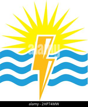 water power icon   illustration vector design Stock Vector