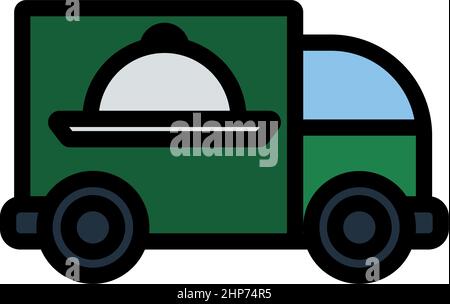 Icon Of Delivering Car Stock Vector