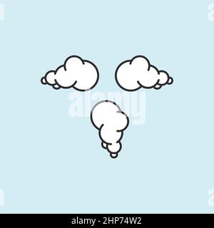 smoke icon vector element design template Stock Vector