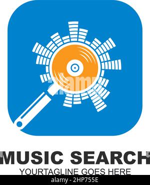 music search icon vector illustration concept design Stock Vector