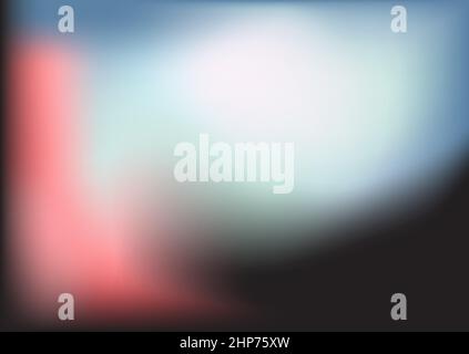 Abstract blur fluid shapes wave pattern, wavy liquid trendy background. Retro gradient texture graphic design vector Template Copy space Poster Layout Flyer Banner Cover Black blue pink soft colors Stock Vector