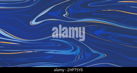 Marble blue background texture Stock Vector