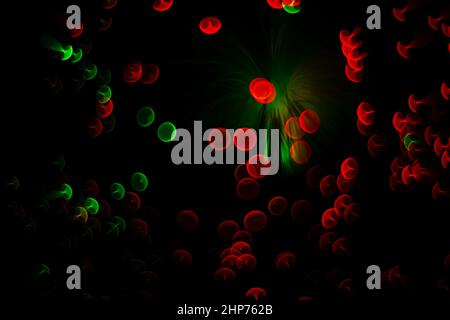 multicolored abstract background with balls floating Stock Photo