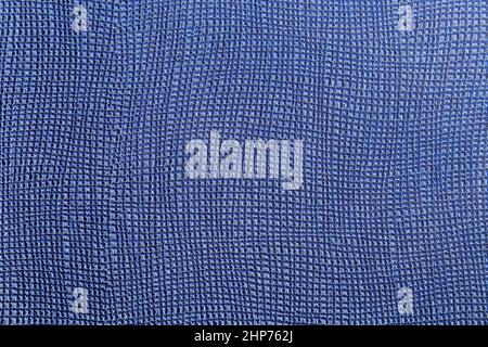 top view of blue rough upholstery Stock Photo