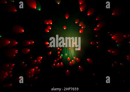 multicolored abstract background with balls floating Stock Photo
